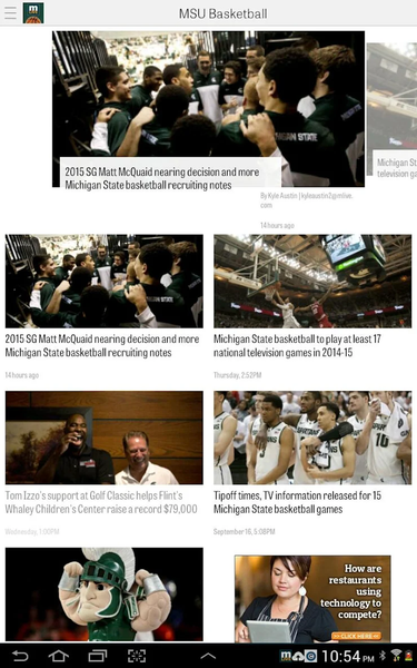 MLive.com: MSU Basketball News - عکس برنامه موبایلی اندروید
