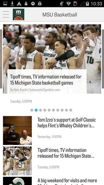 MLive.com: MSU Basketball News - Image screenshot of android app