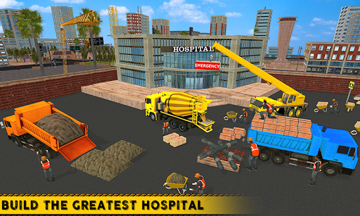 City Hospital Building Constru - Gameplay image of android game