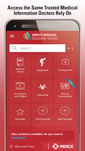 Merck Manual Consumer - Image screenshot of android app