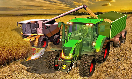 Jogo de simulador de agricultura com máquinas agrícolas caras - YELLOW  TRACTOR 