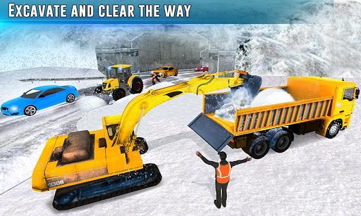 Grand Snow Excavator Sim truck - Gameplay image of android game
