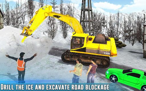 Grand Snow Excavator Sim truck - Gameplay image of android game