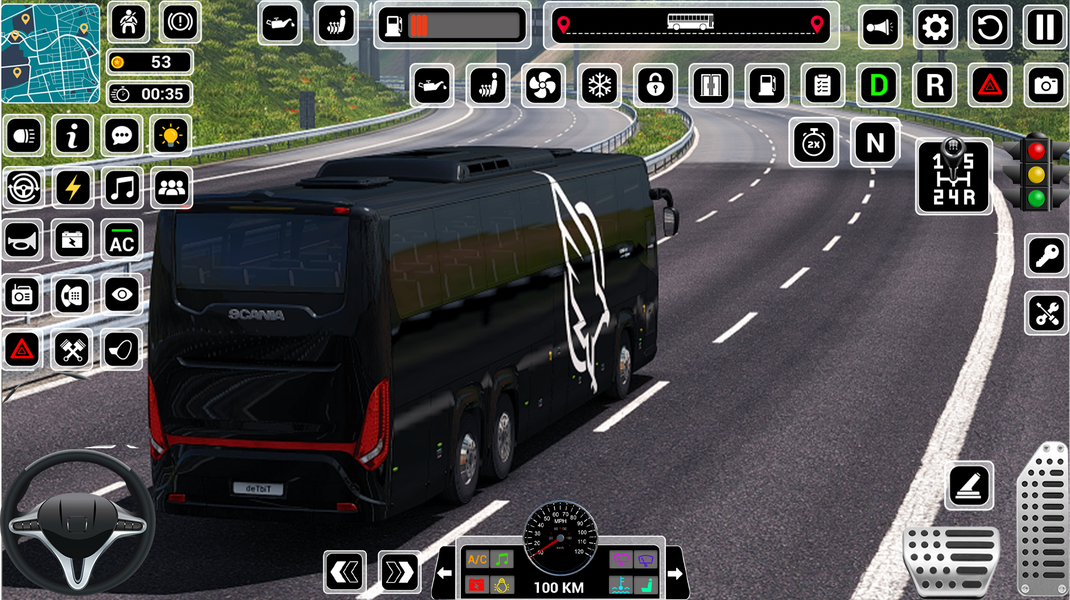 Bus Simulator Travel Bus Games - Gameplay image of android game