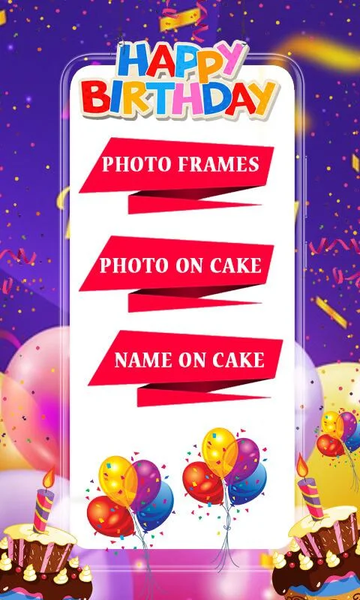 Happy Birthday Photo frame wit - Image screenshot of android app