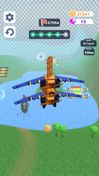 Fly Challenge: Build a Plane! - Gameplay image of android game