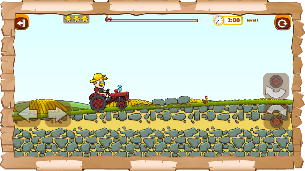 Crazy Farm Tractor - Gameplay image of android game
