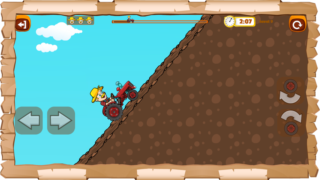 Crazy Farm Tractor - Gameplay image of android game