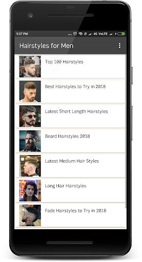 Hairstyles For Men-Boys Latest Hairstyles 2018 - Image screenshot of android app