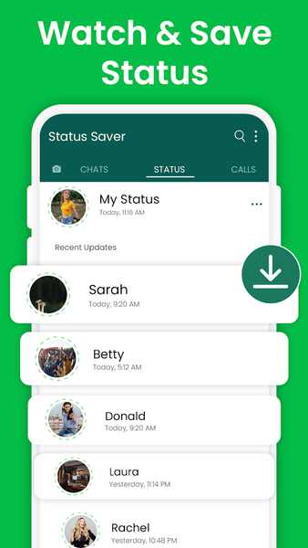 Status Save Video Saver - عکس برنامه موبایلی اندروید