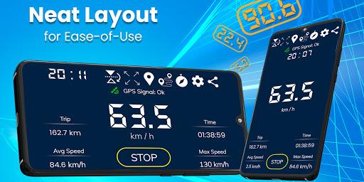 Speedometer GPS HUD - Odometer - عکس برنامه موبایلی اندروید
