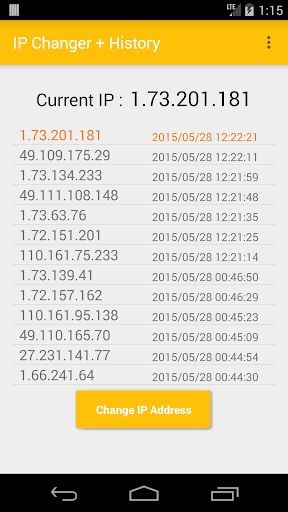IP Changer + History - Image screenshot of android app