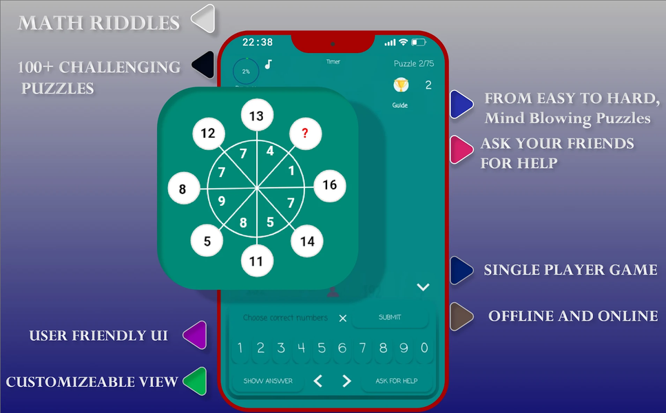 Numbers Puzzle Game - عکس بازی موبایلی اندروید