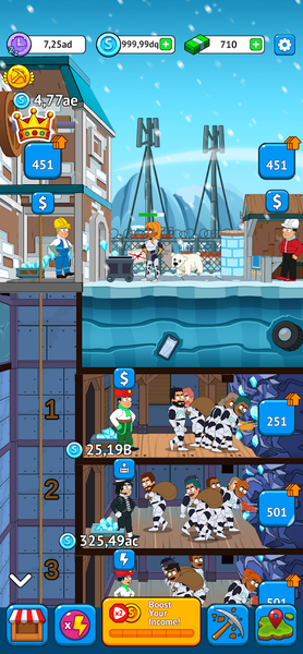 Mining Empire: Golden Tycoon - Gameplay image of android game