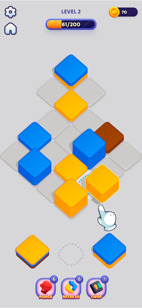 Block Pile 3D - Gameplay image of android game