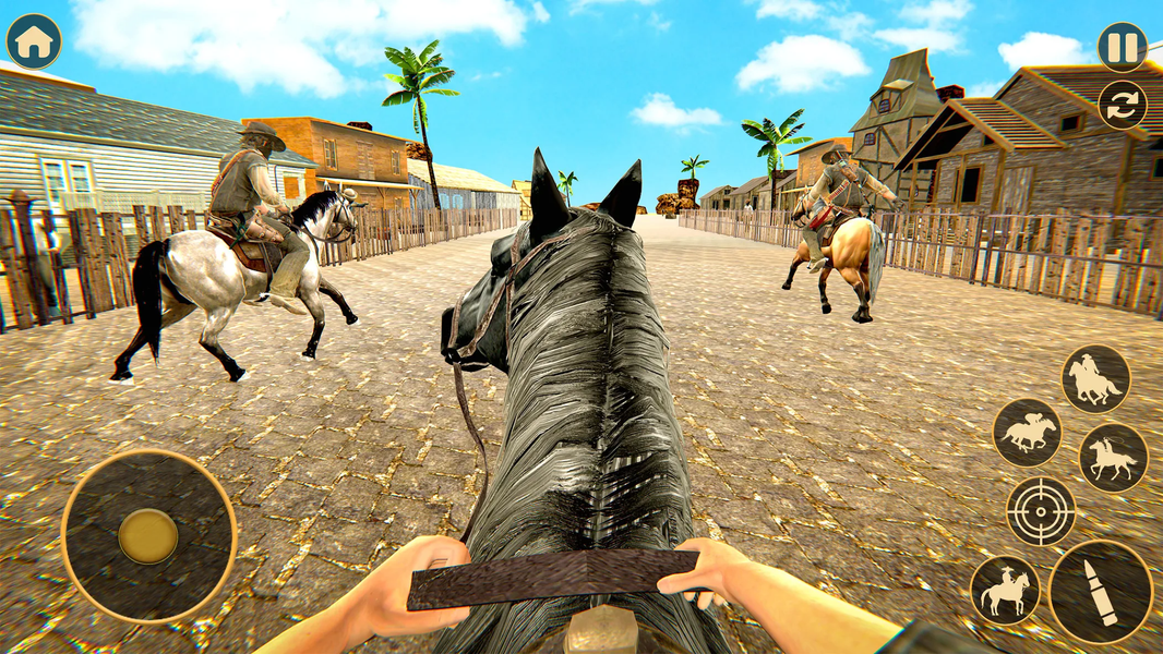 Cowboy Horse Rider Racing 3D - Gameplay image of android game