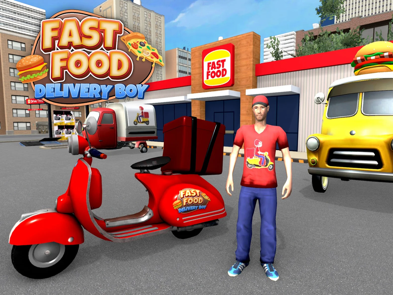 Fast Food Delivery Bike Game - عکس بازی موبایلی اندروید