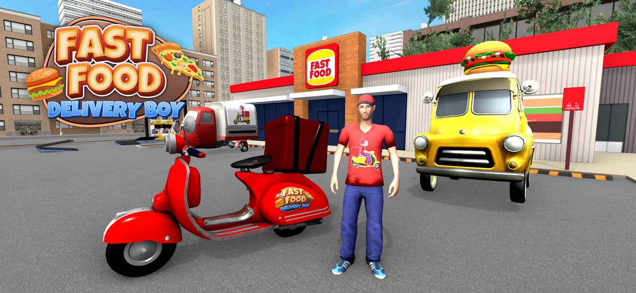 Fast Food Delivery Bike Game - Gameplay image of android game