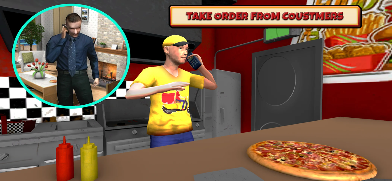 Fast Food Delivery Bike Game - Gameplay image of android game