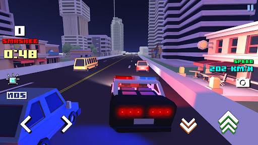 Blocky Car Racer - racing game - Gameplay image of android game