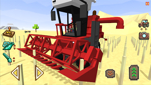 Blocky Farm Racing & Simulator - Gameplay image of android game