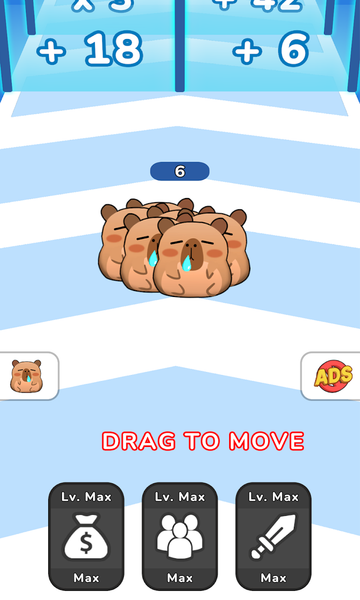 Pet Go Go: Capybara Rush Game - Gameplay image of android game