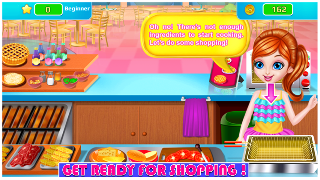 Shopping and Cooking Girl Game - Gameplay image of android game