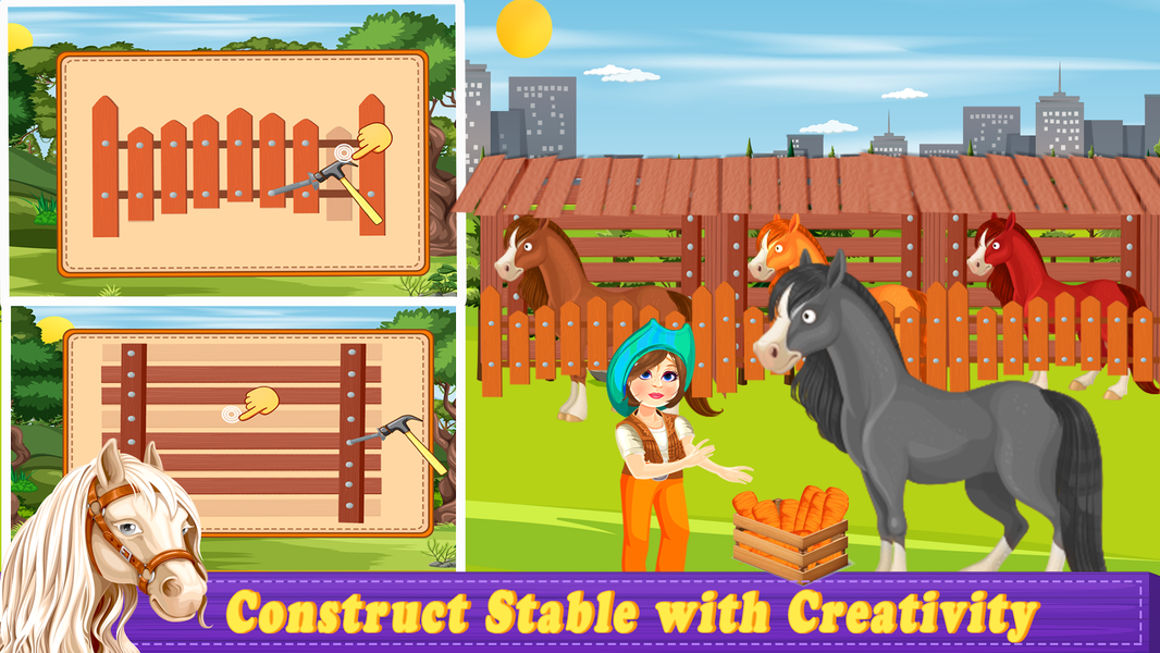 Horse Stable Farm Construction - Gameplay image of android game