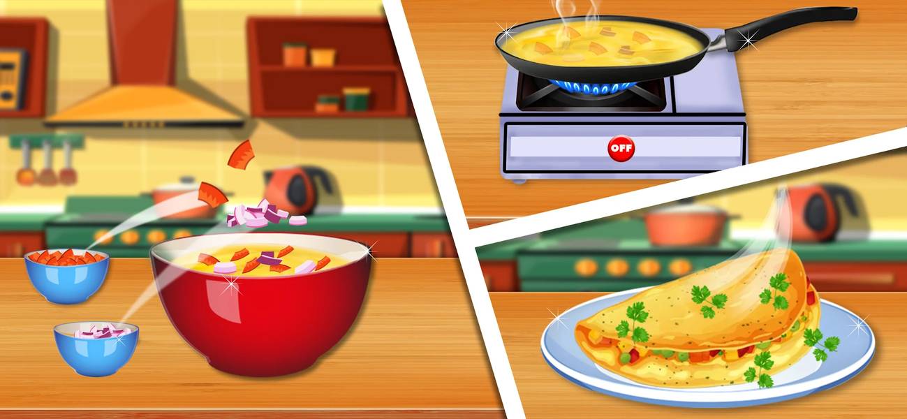 Kitchen Chef Food Making Games - Gameplay image of android game