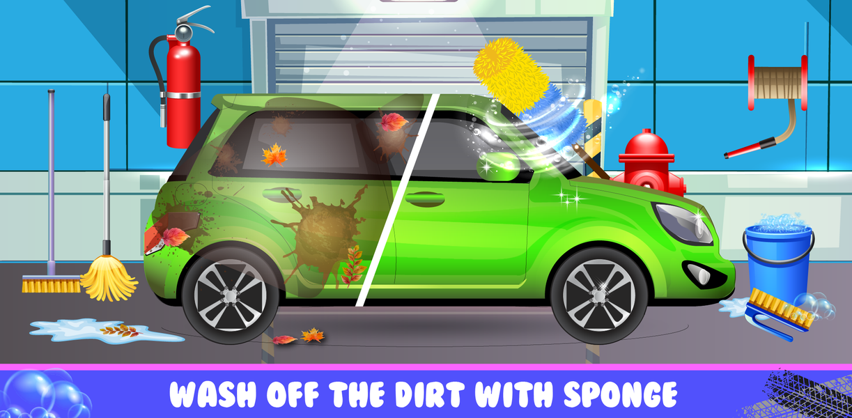 Power Car Washing: Repair Game - عکس بازی موبایلی اندروید