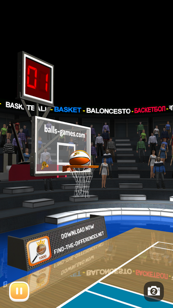 Basketball 3D Shooting Contest - Gameplay image of android game