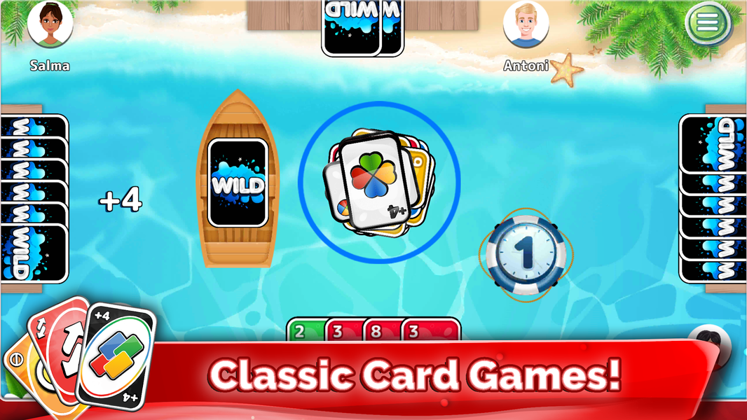 Crazy 8 - Friends Card Party - Gameplay image of android game