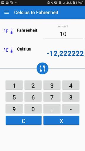 Celsius to Fahrenheit Convert - Image screenshot of android app