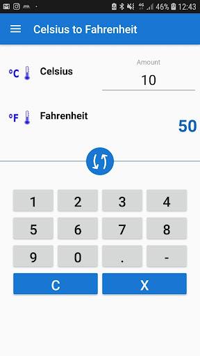 Celsius to Fahrenheit Convert - Image screenshot of android app