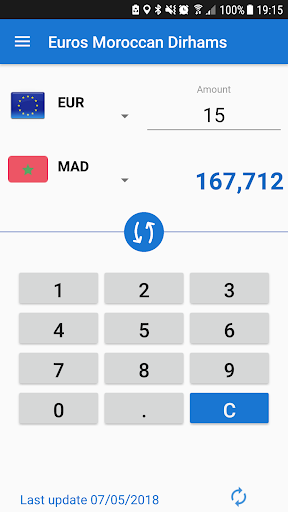 Euro to Moroccan Dirham - Image screenshot of android app
