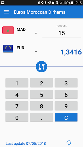Euro to Moroccan Dirham - Image screenshot of android app