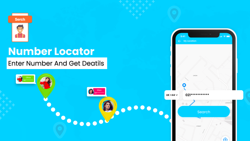 Mobile Number Locator - عکس برنامه موبایلی اندروید