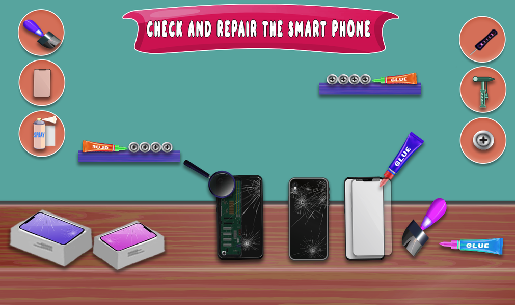 Mobile Phone Repairing Factory - Gameplay image of android game