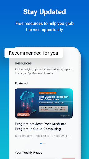 Simplilearn: Online Learning - عکس برنامه موبایلی اندروید