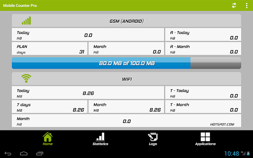 Mobile Counter | Data usage | Internet traffic - عکس برنامه موبایلی اندروید