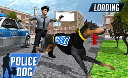 police dog criminal chase - Gameplay image of android game