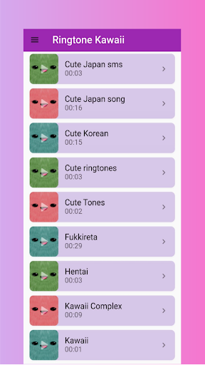 kawaii ringtones - Image screenshot of android app