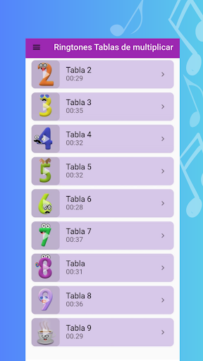 multiplication tables - عکس برنامه موبایلی اندروید