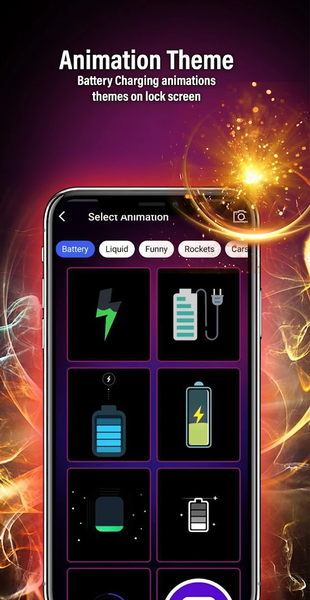 Battery Charging Animation ۳D - عکس برنامه موبایلی اندروید