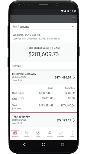 CIBC Mobile Wealth - Image screenshot of android app