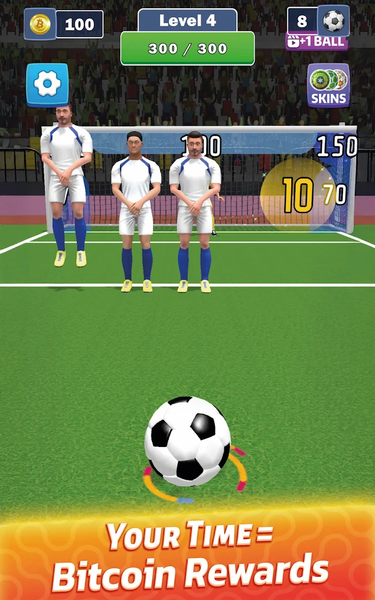 Bitcoin Goal Flick: Earn BTC - عکس بازی موبایلی اندروید