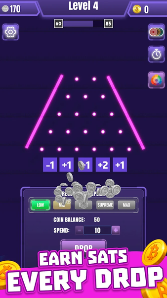 Bitcoin Plinko: Earn BTC - عکس بازی موبایلی اندروید