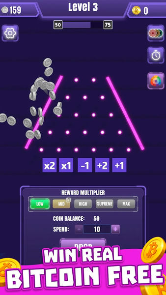 Bitcoin Plinko: Earn BTC - عکس بازی موبایلی اندروید
