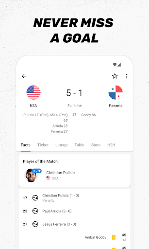 FotMob – نتایج زنده‌ی فوتبال - Image screenshot of android app