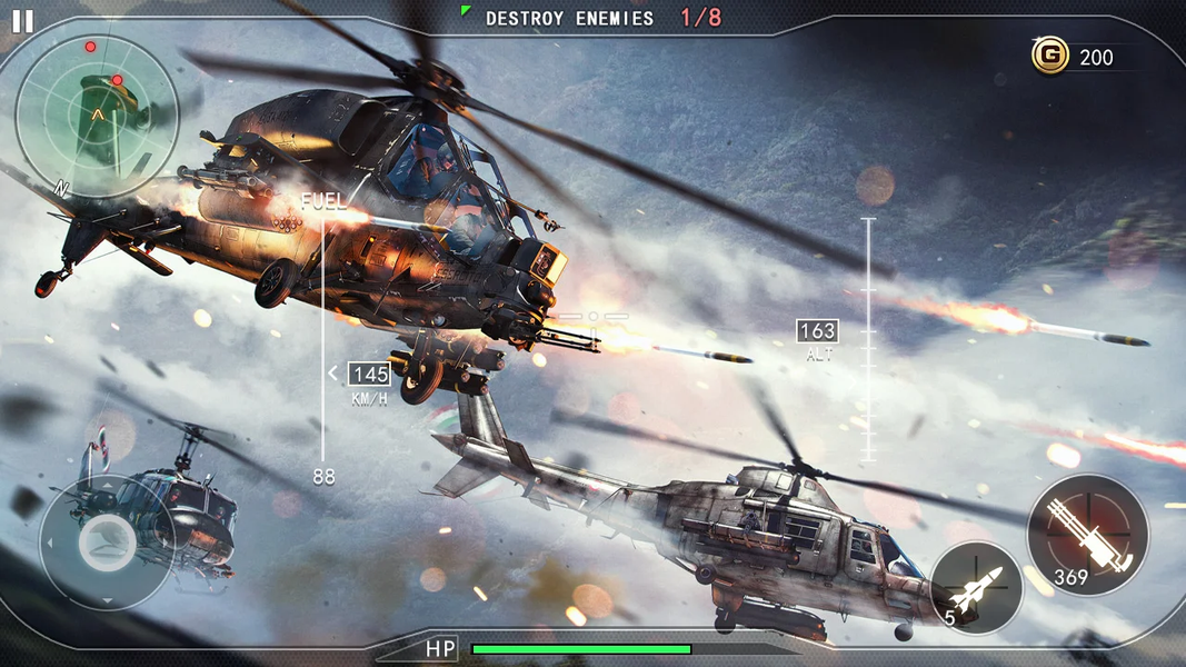 GunShipWar : Helicopter Strike - Gameplay image of android game